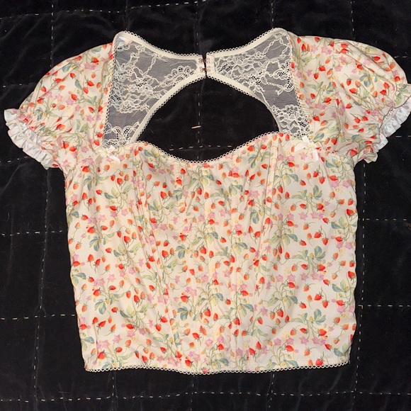 victoria’s secret strawberry corset top. size large - Picture 5 of 5